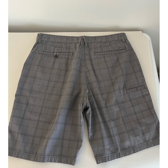 Quicksilver Surf Beach Brand Gray Plaid Shorts 36 - Picture 3 of 5